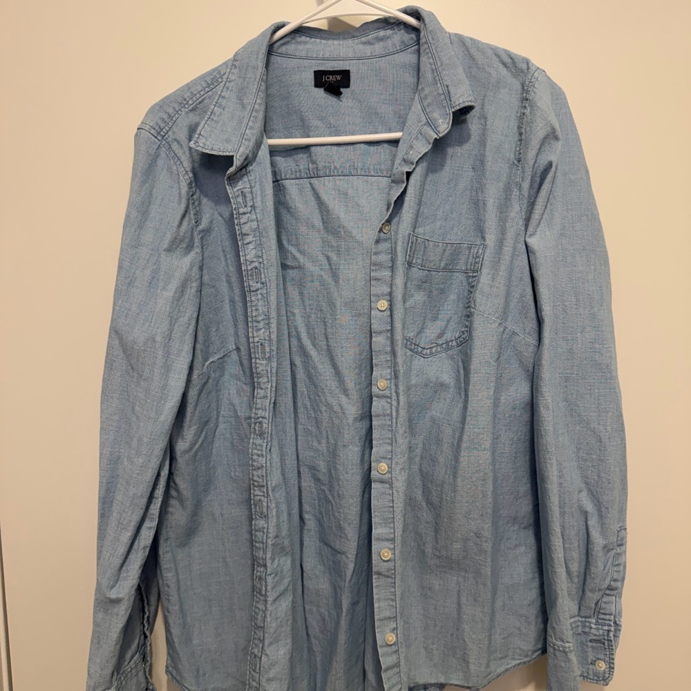 J. Crew Light Blue Chambray Button-Down Shirt